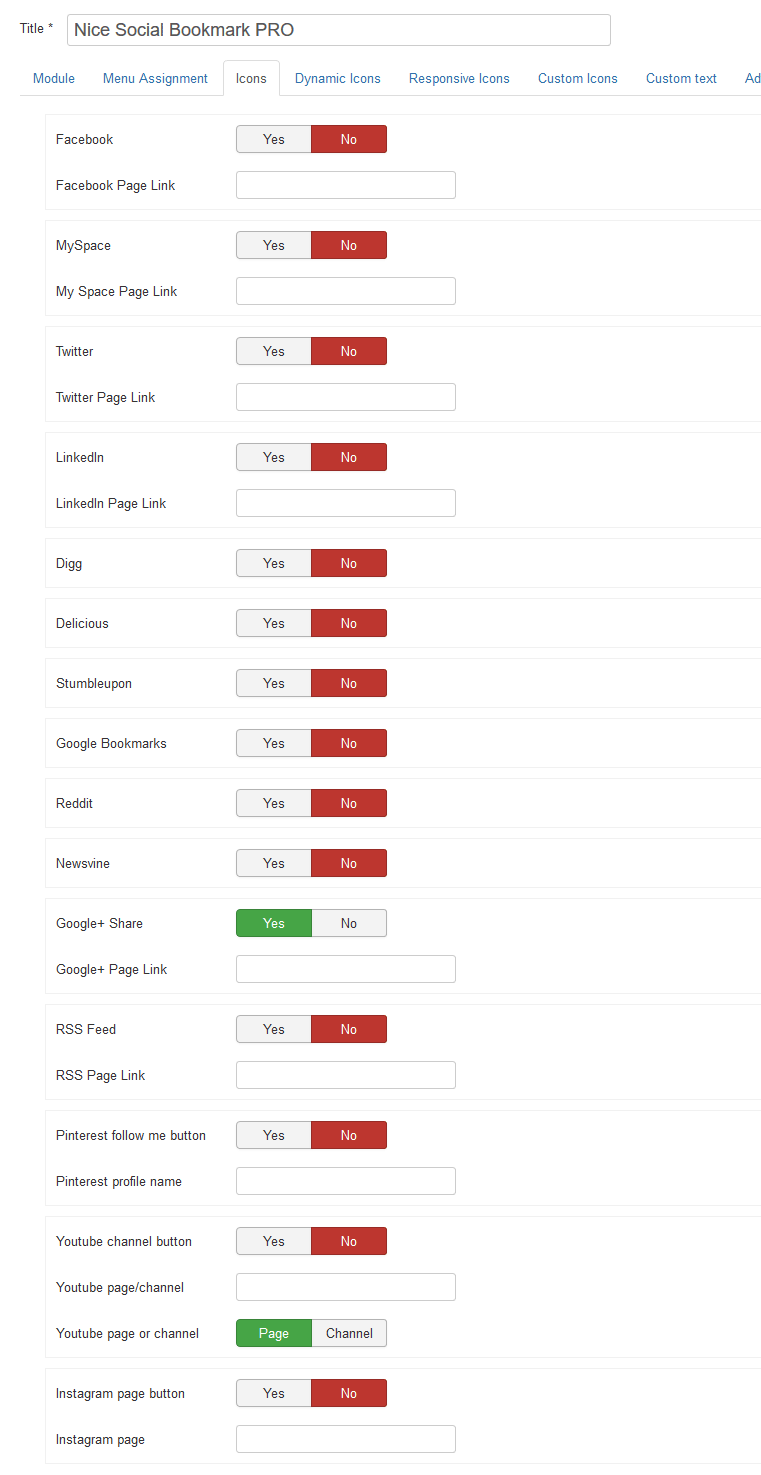 Nice Social Bookmark Pro Options 2